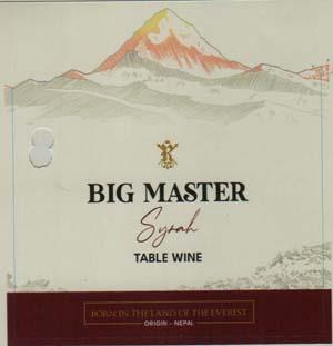 BIG MASTER SYRAH TABLE WINE (and logo) trademark logo