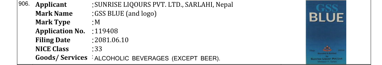 Original bulletin entry for GSS BLUE (and logo)