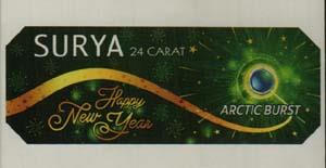 SURYA 24 CARAT ARCTIC BURST (and logo) trademark logo