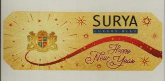 SURYA LUXURY BLUE (and logo) trademark logo