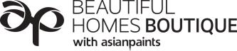 BEAUTIFUL HOMES BOUTIQUE WITH ASIANPAINTS (and logo) trademark logo