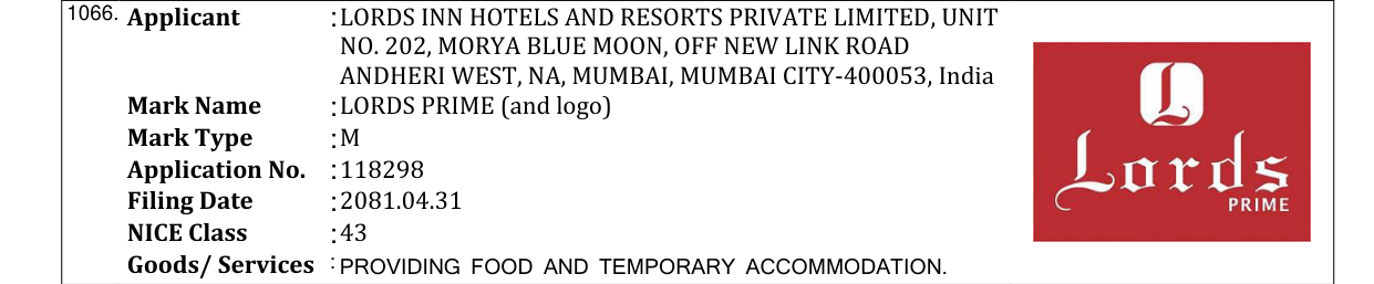 Original bulletin entry for LORDS PRIME (and logo)