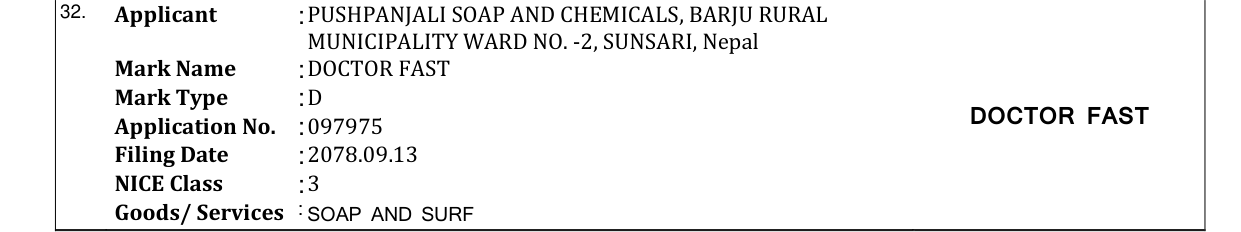 Original bulletin entry for DOCTOR FAST