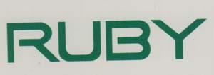 RUBY (and logo) trademark logo