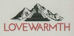 LOVE WARMTH (and logo) trademark logo