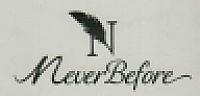 NEVER BEFORE (and logo) trademark logo
