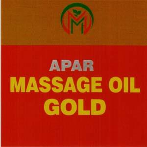 APAR MASSAGE OIL GOLD (and logo) trademark logo