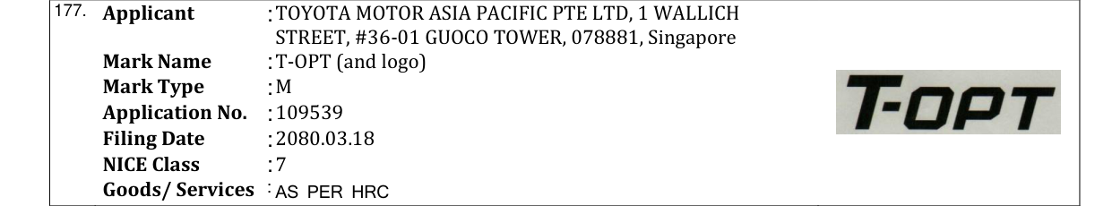 Original bulletin entry for T-OPT (and logo)
