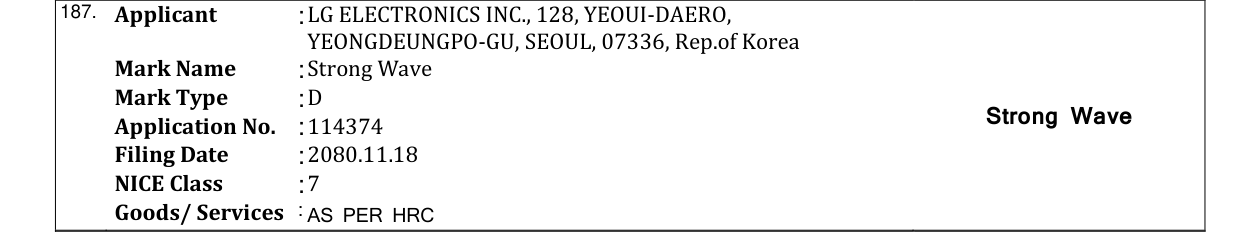 Original bulletin entry for Strong Wave