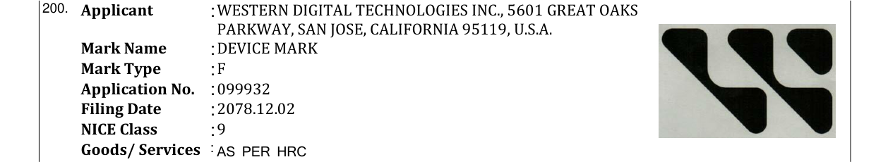 Original bulletin entry for DEVICE MARK