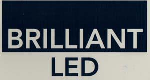 BRILLIANT LED (and logo) trademark logo