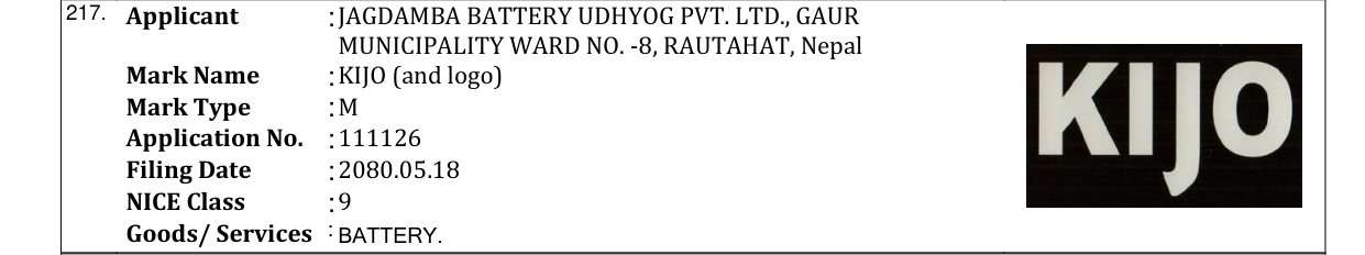 Original bulletin entry for KIJO (and logo)