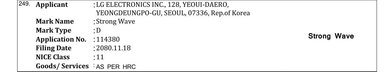 Original bulletin entry for Strong Wave