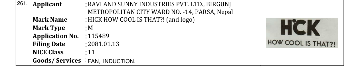 Original bulletin entry for HICK HOW COOL IS THAT?! (and logo)