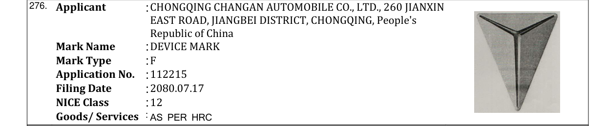 Original bulletin entry for DEVICE MARK