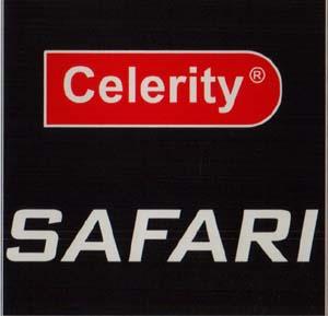 CELERITY SAFARI (and logo) trademark logo