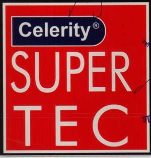 CELERITY SUPER TEC (and logo) trademark logo