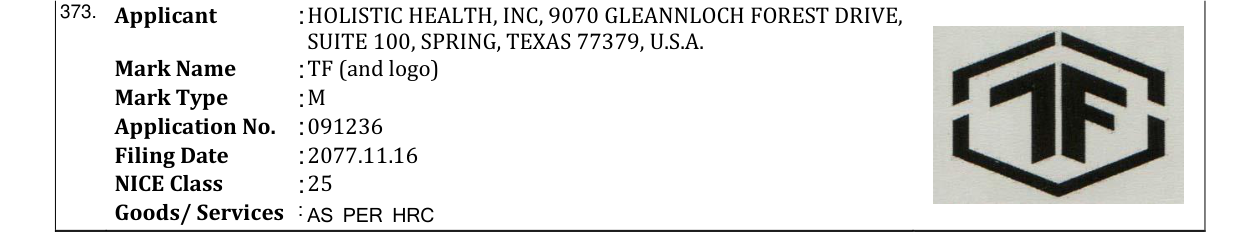 Original bulletin entry for TF (and logo)