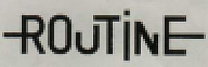 ROUTINE (and logo) trademark logo