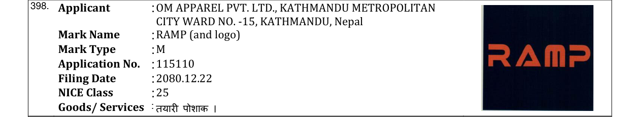 Original bulletin entry for RAMP (and logo)