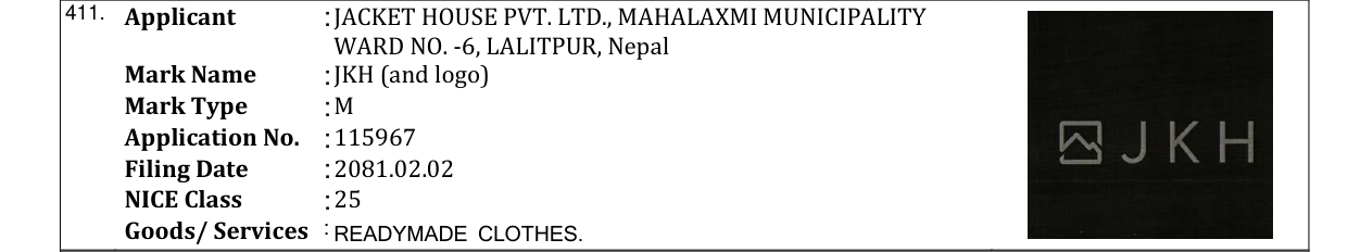 Original bulletin entry for JKH (and logo)