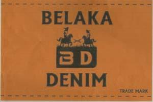 BELAKA (BD) DENIM (and logo) trademark logo