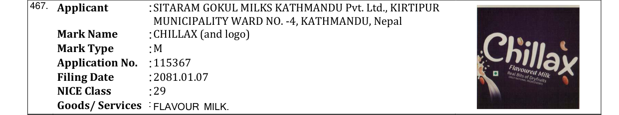 Original bulletin entry for CHILLAX (and logo)