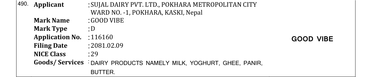 Original bulletin entry for GOOD VIBE
