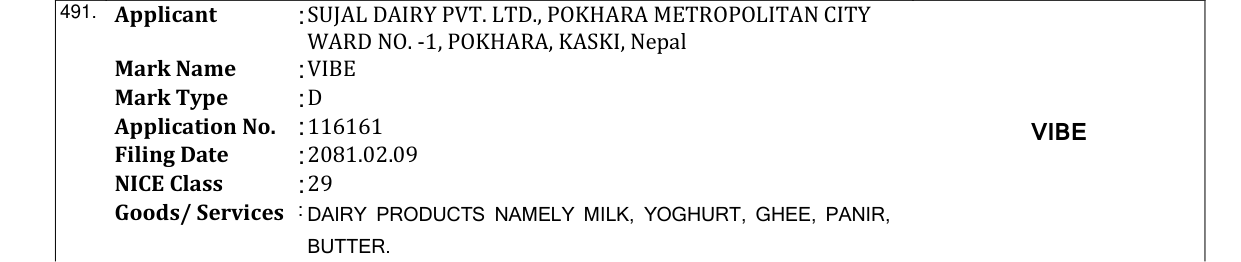 Original bulletin entry for VIBE