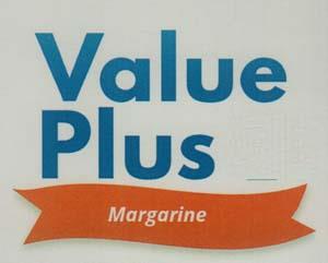 VALUE PLUS MARGARINE (and logo) trademark logo