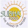 SUBHA FOODS THE BRAND OF NATURE (and logo) trademark logo