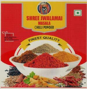 SHREE JWALAMAI MASALA CHILLI POWDER (and logo) trademark logo
