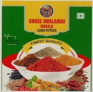 SHREE JWALAMAI MASALA CUMIN POWDER (and logo) trademark logo