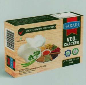 BARARI VEG. CRACKER (and logo) trademark logo