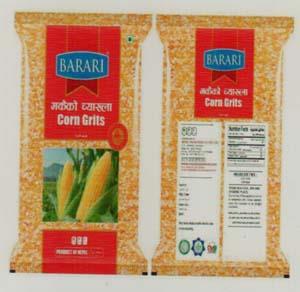 BARARI CORN GRITS (and logo) trademark logo