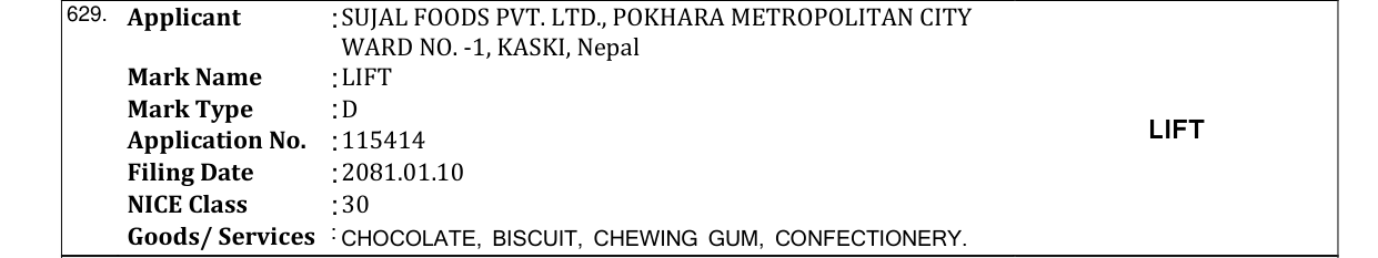 Original bulletin entry for LIFT