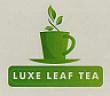 LUXE LEAF TEA (and logo) trademark logo