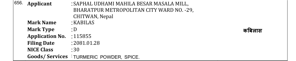 Original bulletin entry for KABILAS