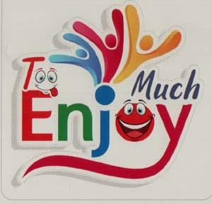TOO MUCH ENJOY (and logo) trademark logo