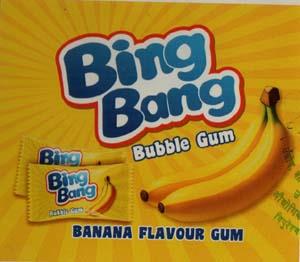 BING BANG BUBBLE GUM (and logo) trademark logo