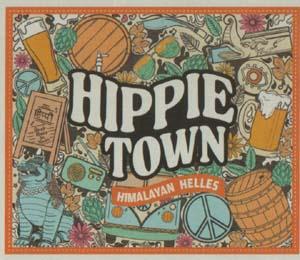 HIPPIE TOWN (and logo) trademark logo