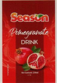 SEASON POMEGRANATE DRINK (and logo) trademark logo