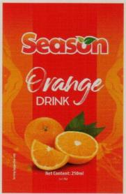 SEASON ORANGE DRINK (and logo) trademark logo