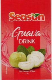SEASON GUAVA DRINK (and logo) trademark logo