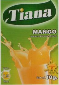 TIANA MANGO INSTANT FLAVOURED DRINK (and logo) trademark logo