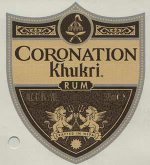 CORONATION KHUKRI RUM (and logo) trademark logo
