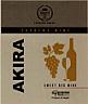 AKIRA SWEET RED WINE (and logo) trademark logo