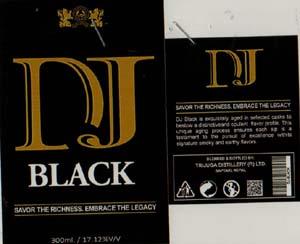 DJ BLACK (and logo) trademark logo