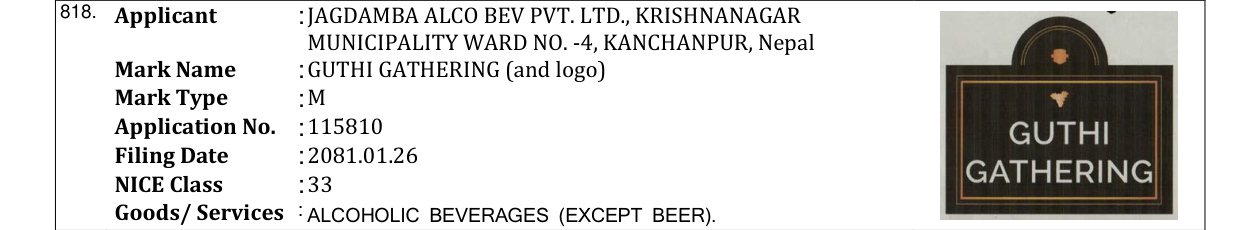 Original bulletin entry for GUTHI GATHERING (and logo)
