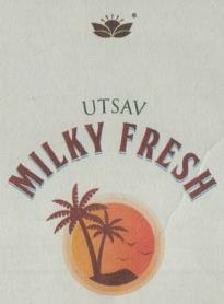 UTSAV MILKY FRESH (and logo) trademark logo